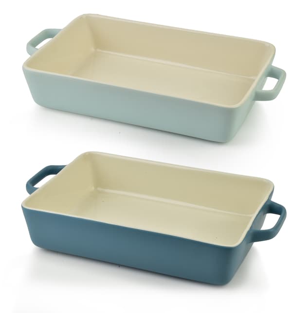 Ovnspanne Porselen BASIC Rektangulær 30x20x7 cm Fargemiks 1 stk