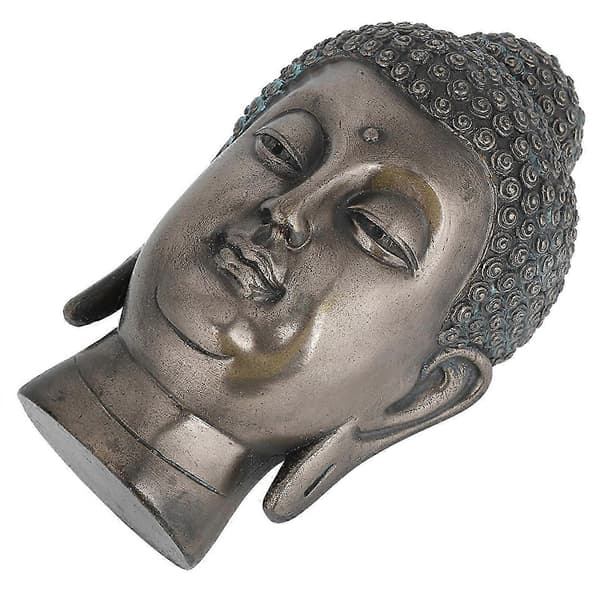 Buddha Hoved Statue Figur Ornament Buddhistisk Tilbehør Hjem Bordplade Stue Dekoration