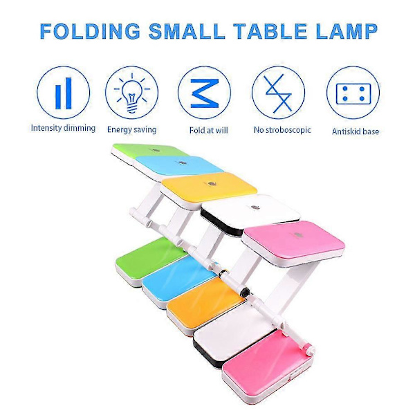 Sammenleggbar Øyebeskyttelse Studiebordlampe Oppladbar for Studenthybel (LGL)