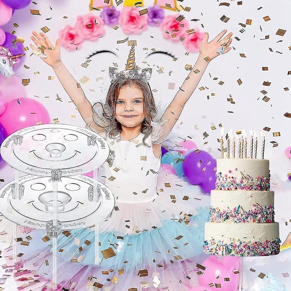 Cake support for multi-layer cakes Cake stand 5 tiers (9/12/16/20/26cm) With 20 plastic dowels (haoyi