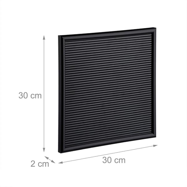 Bokstavstavle 30x30 cm – 145 tegn, innrammet