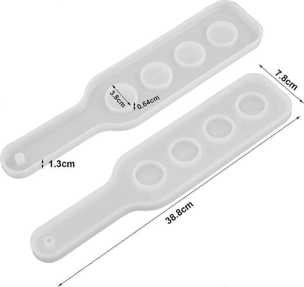 Silikoneform til shotglasbakke, Epoxyharpiks Silikonebakkeform, Harpiksunderlagsforme