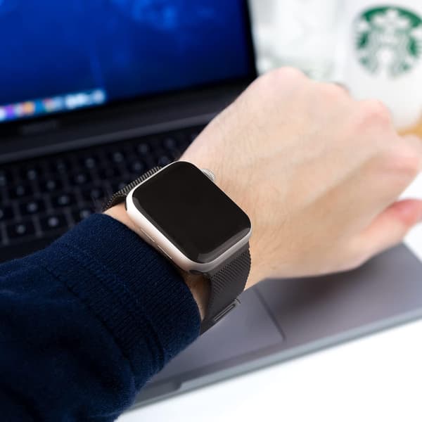 Sort - 1-delt metalrem kompatibel med Apple Watch 38mm/40mm