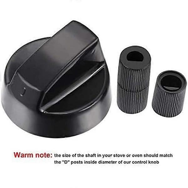 DB Generic Design Stove/Oven Control Knob Pack Universal Control Knobs with 12 Adapters (Black)