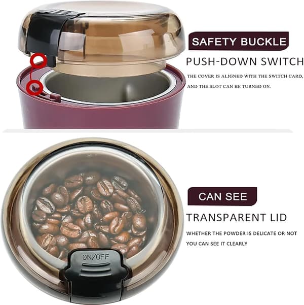 Mini Peanut Butter Machine Portable Nut Grinder with Transparent Lid 150W Motor for Home Kitchen