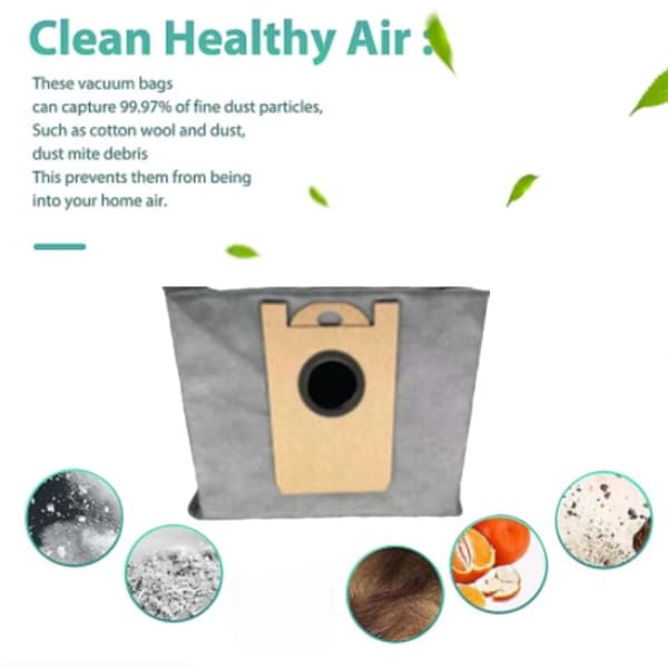 Vacuum Cleaner Bag 6-pack for Robovac LR30 Hybrid Robot Vacuum Cleaner Replacement Waste