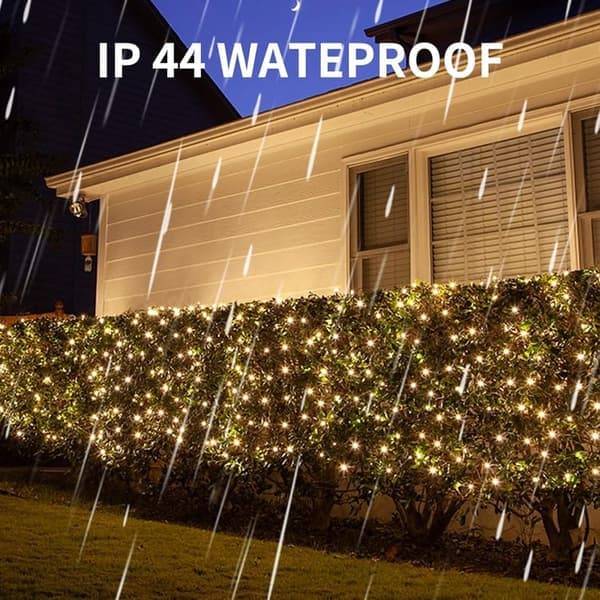 Decorative LED net lights 320 LEDs, Christmas net lighting 3x3 m, curtain string lights – for terrace and party, waterproof IP44