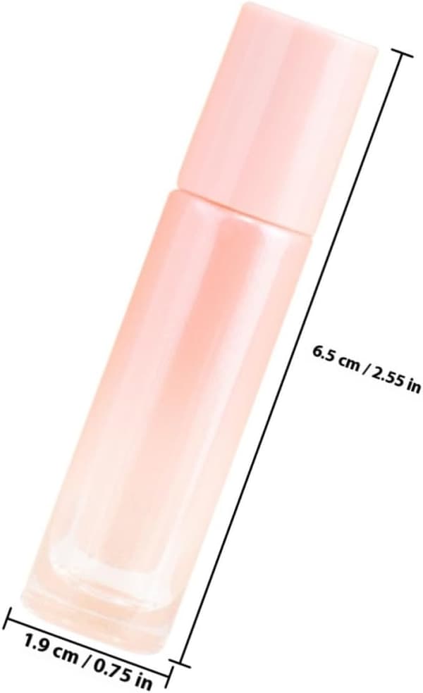 6-pakning påfyllbare parfymeflasker i glass med rullekule i rustfritt stål, 10 ml, for reise