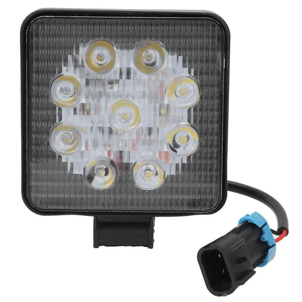 27W LED-arbeidslys for bil, frontlys, kjørelys, multifunksjonell firkantet universal