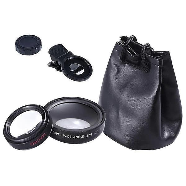 Macro HD Durable 2-in-1 Camera Mobile Phone Lens Super Wide Angle 0.45X 49UV