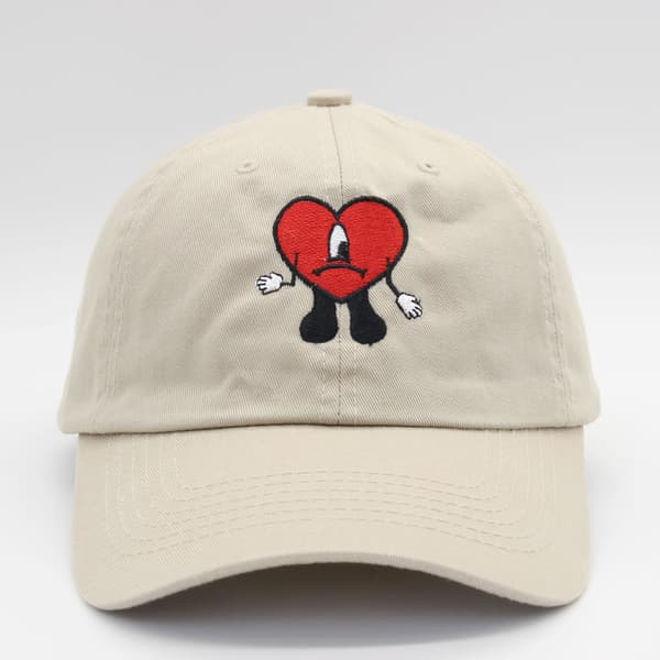 Bad Bunny Broderad Baseballcaps Rød Hjerte Andetungehatt