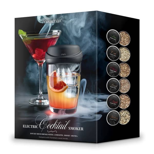 Elektrisk cocktailrøyker med 6 treflis-smaker 156
