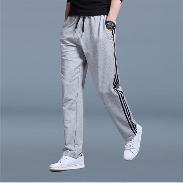 [LD] Joggingbukser til mænd, løs pasform, stor størrelse, lige ben Grå Grå 4XL Grey 4XL