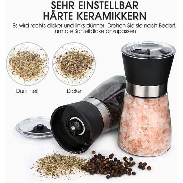 Salt- og peberkværn, Hotder krydderikværnsæt med 2, saltkværn &