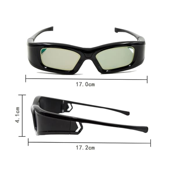 Ultra-Clear HD DLP-Link 3D Active Rechargeable Shutter Glasses for All 3D DLP Projectors