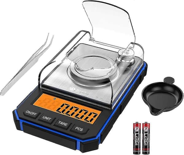 Precision Scale, 50g/0.001g, 0.001g Precision Scale, Portable Digital Scale with LCD Display with 50