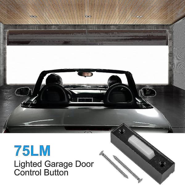 2 pcs Universal Garage Door Opener Switch 41a4166 Illuminated Wall Mounted Push Button Black Finish With 12 12