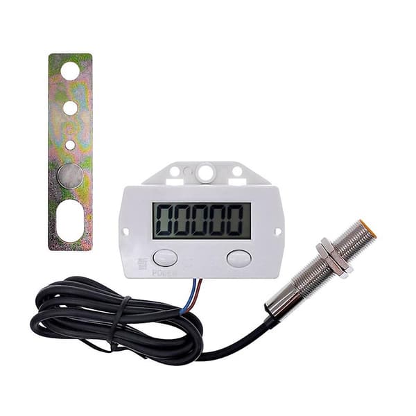5-sifret Elektronisk Digital Display Teller Nærhet Industriell Magnetisk Sensor Bryter Slagteller Hvit White