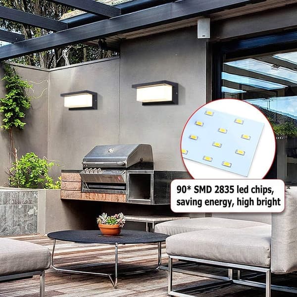 Lightess Moderni ulkoseinävalaisin LED 18W Vedenpitävä Antrasiitti