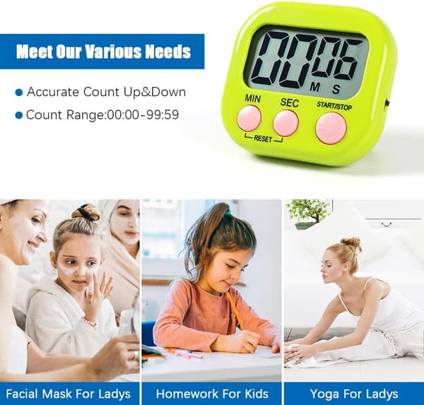 Digital Kjøkkentimer med Magnetisk Bakplate, Timere for Baking
