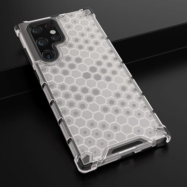 For Samsung Galaxy S22 Ultra 5G Honeycomb PC + TPU Telefondeksel