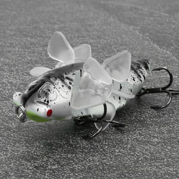 Hard Fishing Lure Bionic Cicada Shape Fishing Bait with Rotating Propeller Treble Hook 7.5cmY238-6[CO]