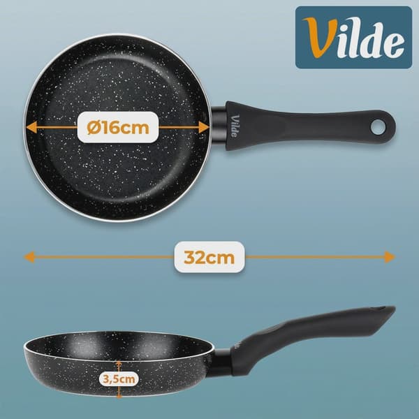 Non-stick granittstekepanne, 16 cm – tåler oppvaskmaskin