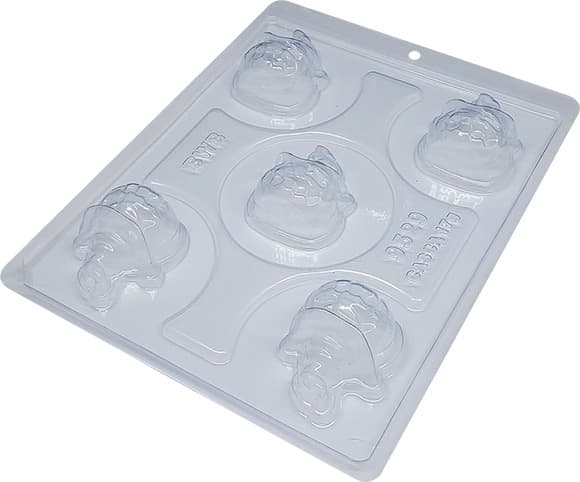 Pumpkin with Hat 3D Chocolate Mold - 3-part Silicone Mold for Halloween Candy