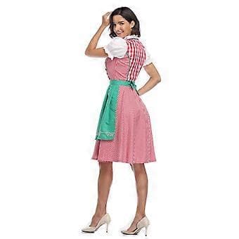 Oktoberfest Ølservitrice Kostume Dame Bayersk Traditionel Dirndl Kjole Karneval (XL Grøn)