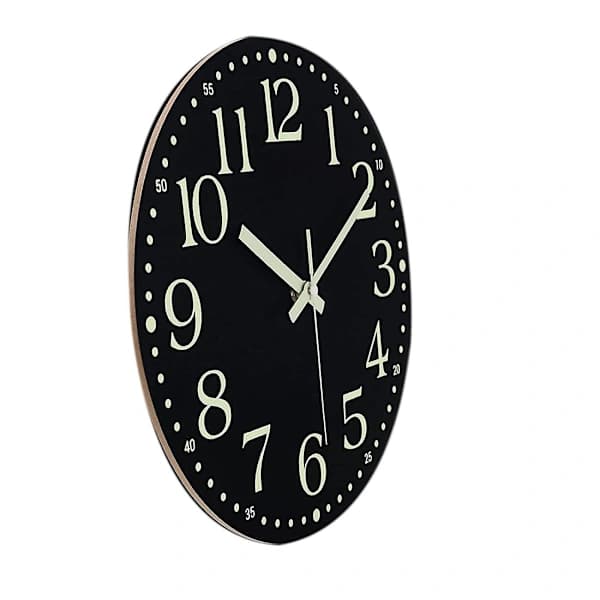 Luminous Wall Clock, 30 cm Silent Battery Operated Clock, Illuminated Wall Clock Decoration