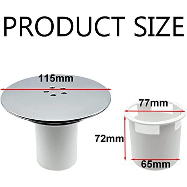Universell dusjrist 90mm 115mm Krom hurtigstrømmende erstatning kompatibel med de fleste dusjer