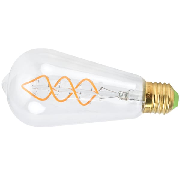 ST64 Double Spiral E27 4W Dimmable Light Bulb, Warm Light for Bedroom Cafe