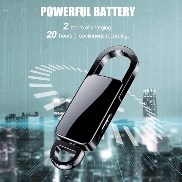 Portable Keychain Voice Recorder 64Gb With Noise Reduction Function