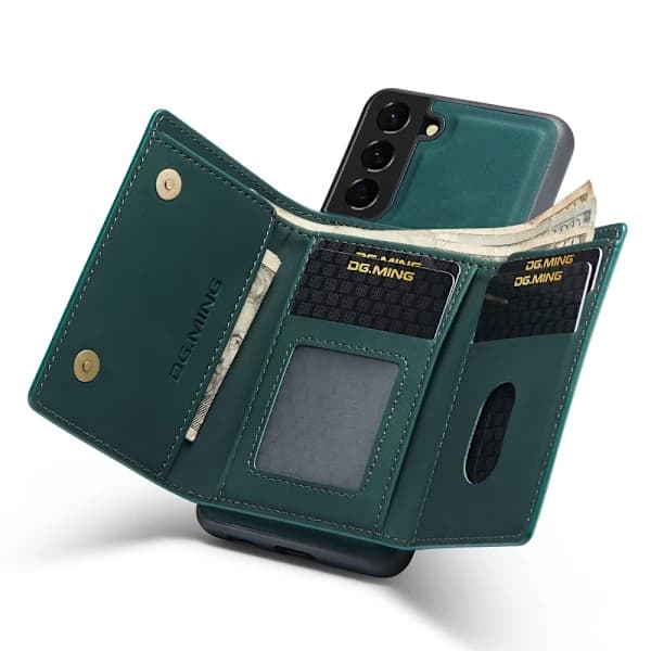DG.MING Galaxy S23 Etui med magnetisk pung Grøn 19083