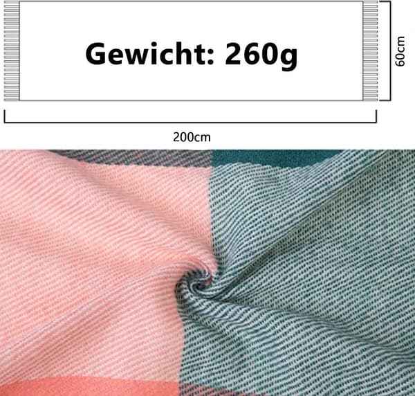 Sjal Dam - Omslagsduk Dam - 200x60cm -