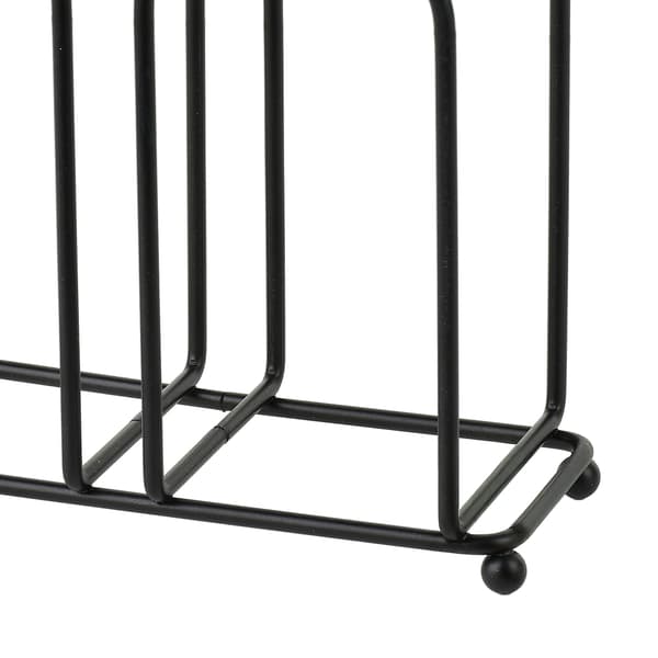 MODERN KITCHEN Serviettstativ i svart metall, 14,5x6,5x12 cm