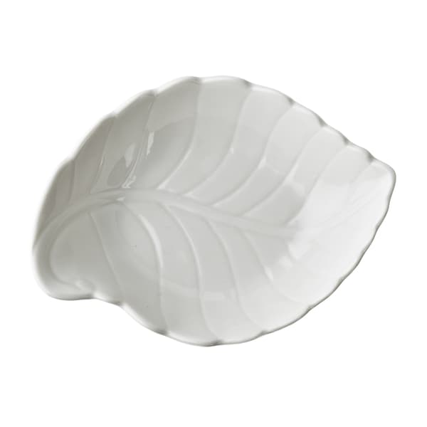 Kulho posliini BASIC Lehti 16x12x4 cm valkoinen 1 kpl