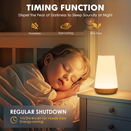 LED Table Lamp - Touch Controlled LED Bedside Lamp - Desk Lamp - Dimmable Lamp with Remote Control and RGB Color Change - USB Rechargeable