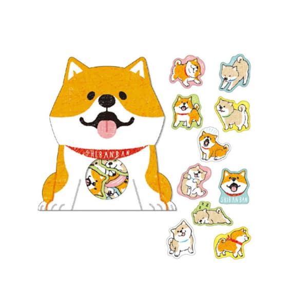##/90 pientä tarraa DIY-askarteluun (Shiba Inu)##/