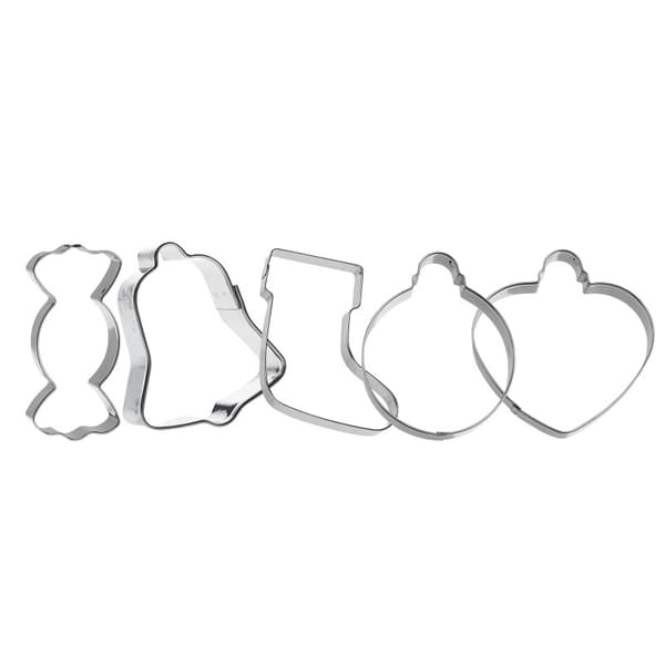 Piparkakkumuotit 5 kpl Joulukoriste Silver silver