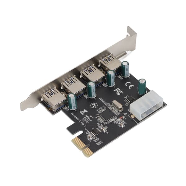 PCIE til USB3.0 udvidelseskort 4 porte PCI Express X1 interface højhastigheds stabil transmissionsadapterkort