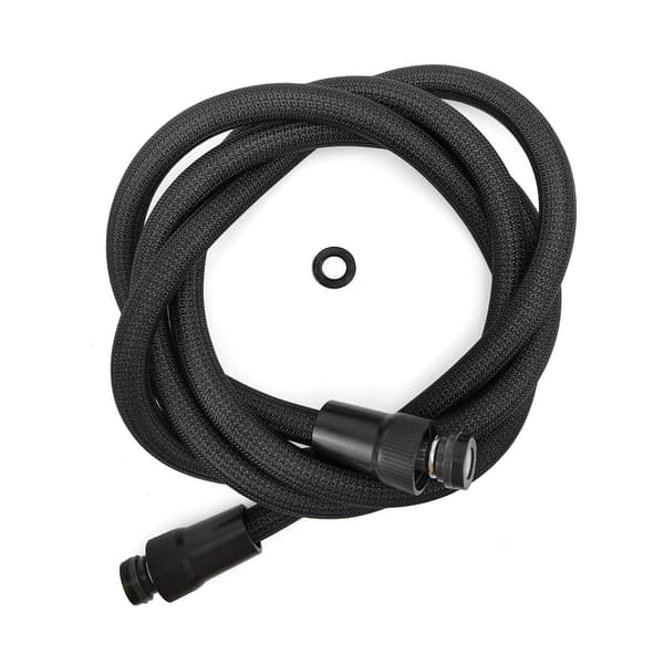 2 Meter Black Nylon Anti-Explosion Shower Hose with PP Cap 100