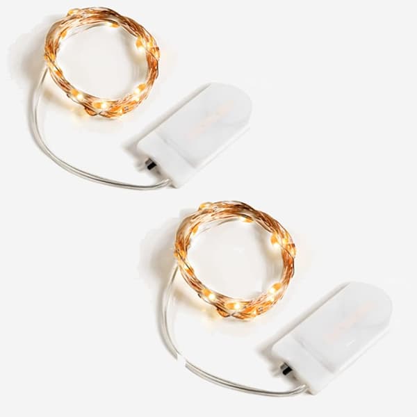 Hvit Innendørs Lyslenke 2M - 20 LED Lyslenke Soverom -