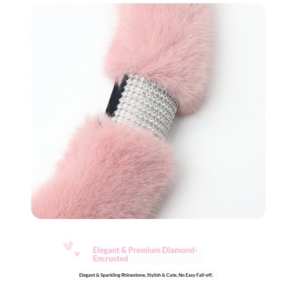 Fluffy mikrofiber plys ratovertræk med bling bling krystal rhinsten til vintervarme