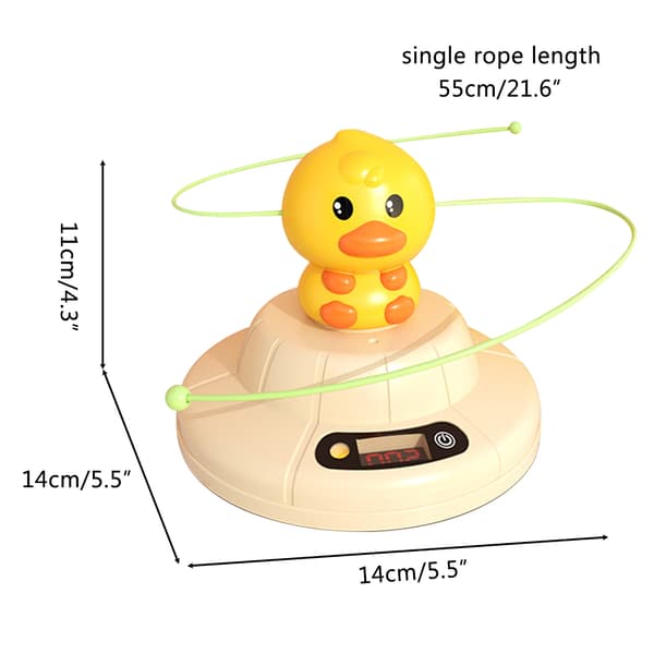 Cute Cartoon Animal Skipping Rope Machine Smart Automatic Counting Jump Training Interaction Machine with Remote Control for Home Gym Party 0.7 0.7