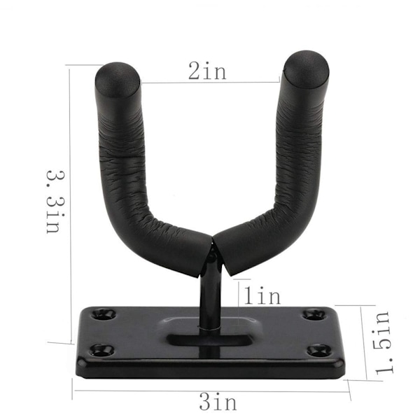 2-pakning gitarhengere gitarkrok gitarholder veggmontering