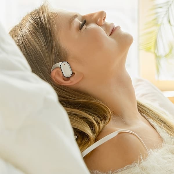 Trådlöst Clip-on Mini Headset för Sömn för Android & iPhone Mobiltelefon Sport Svart