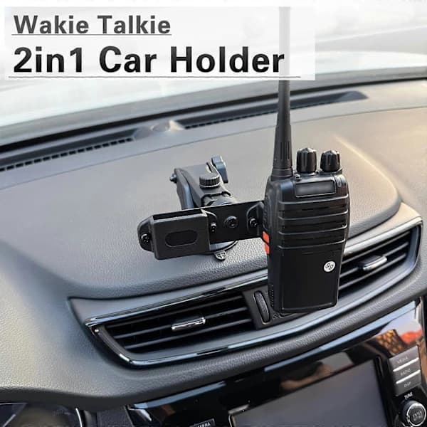 Air Vent Mount for Dual Radios Secure Stand Walkie-talkies Stand Efficient Intercoms Stand for Communication Devices