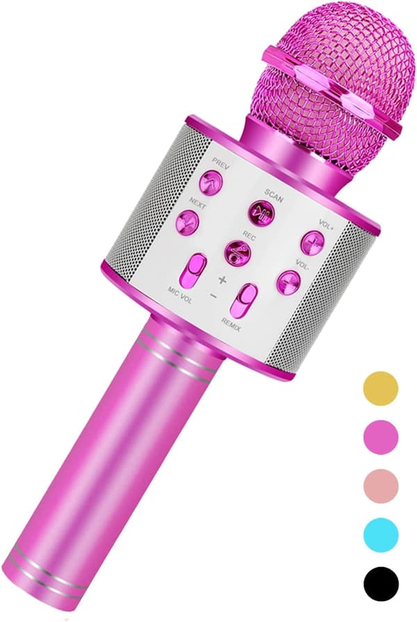 Violetit lelut 3-16-vuotiaille tytöille lahjaksi, Karaokemikrofoni