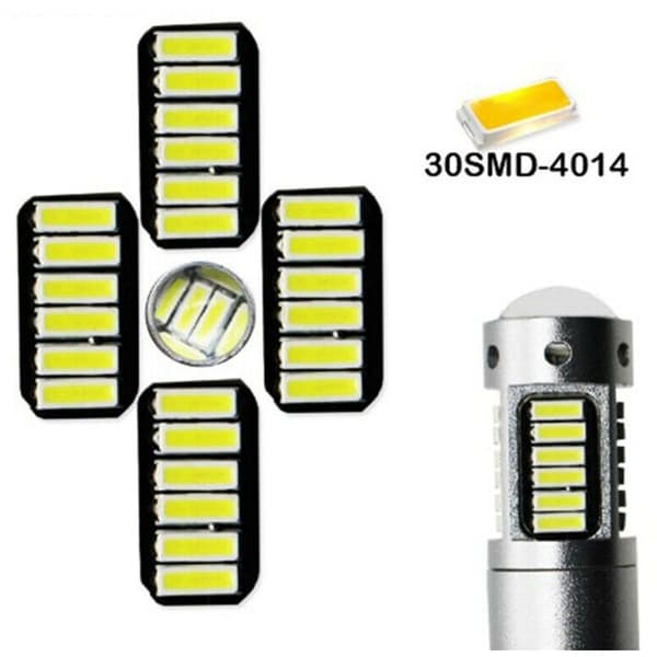 4 stk H3-serie superlyse LED-tåkelyspærer DRL-sett 6000K hvit